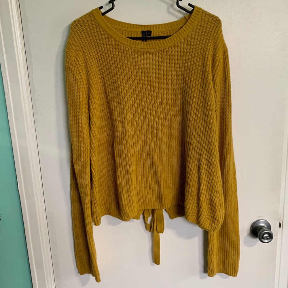 Lace Up Back Sweater